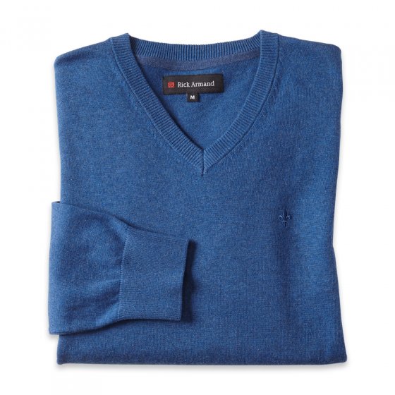 Pull-over col V actuel L | Bleuchiné