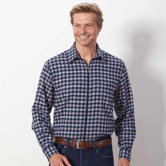 Chemise de flanelle zippée 