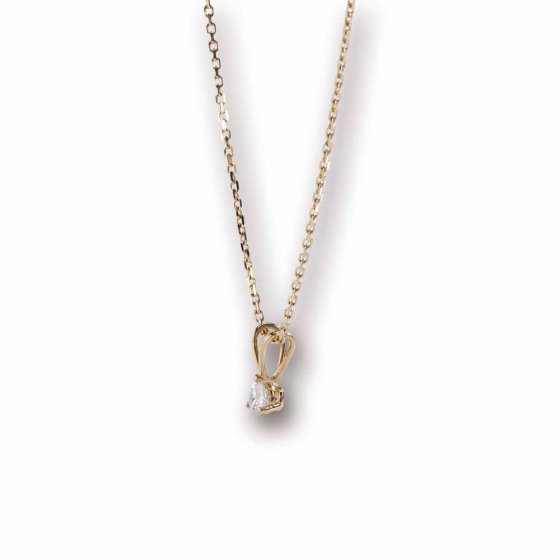 Gouden ketting met diamant, 0,21 kt 